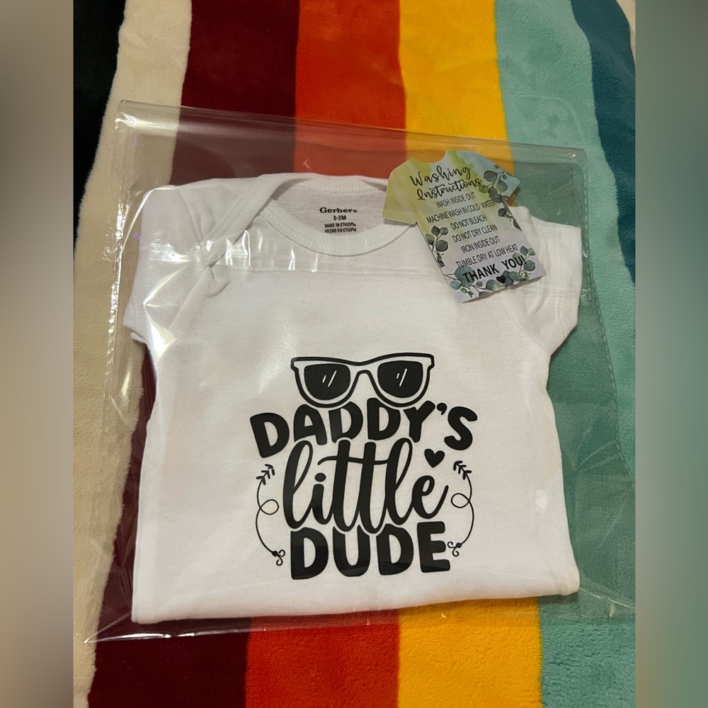 Daddy’s Little Dude Onesie ✨